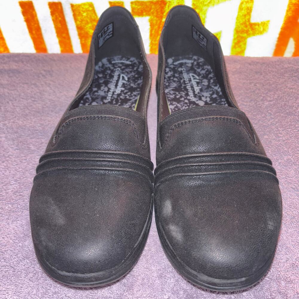 Clarks Cloudsteppers Breeze Sol Women's Sz 8.5M Slip On Shoes Black